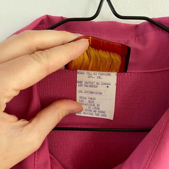 SOLD ELSEWHERE - Vintage Barbie Hot Pink Button-up Blouse - Picture 8 of 8